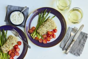 Read more about the article Sheet Pan Supper: Panko Crusted Fish Filet with Asparagus and Tomatoes