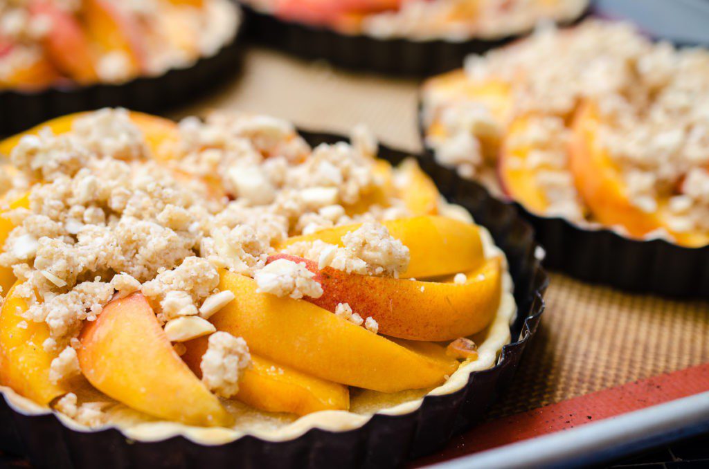 Make Ahead Almond Crumble Peach Tart 
