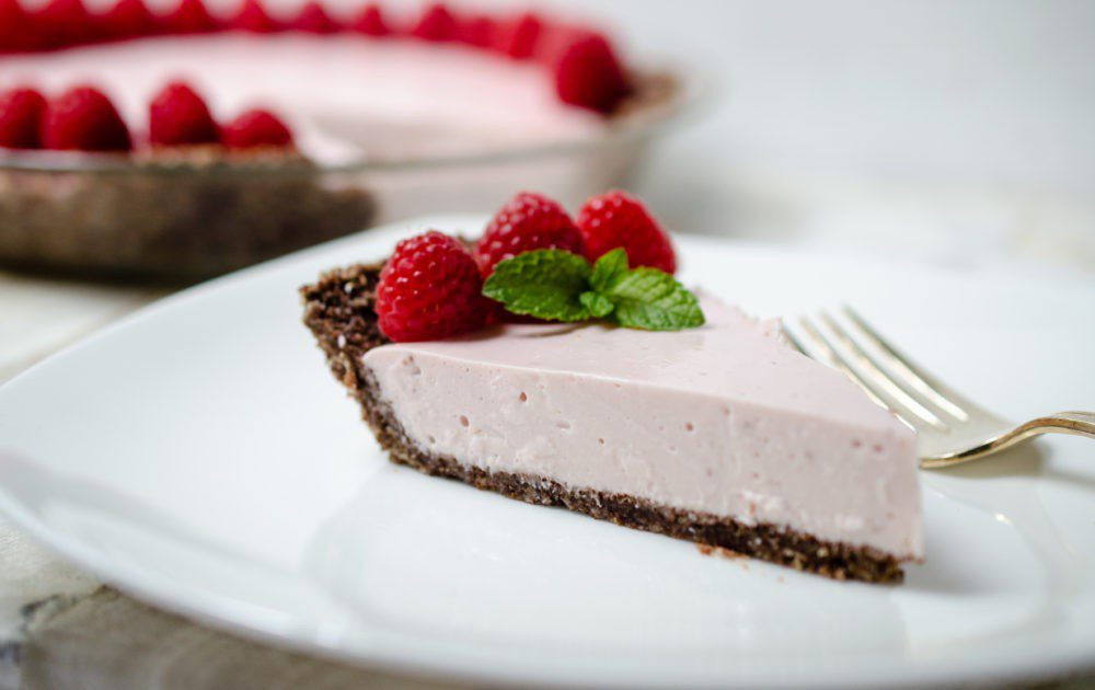 You are currently viewing Raspberry No-Bake Cheesecake