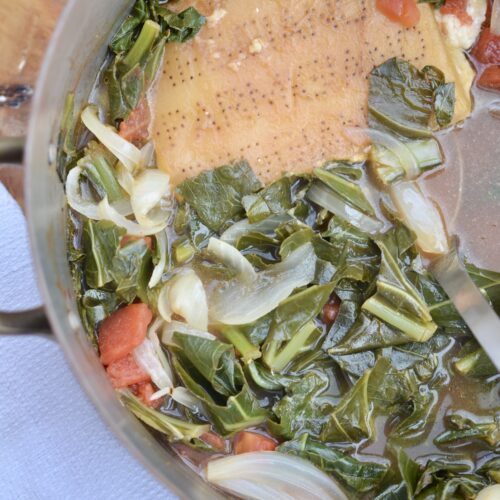 Vegetarian Parmesan Broth Collard Greens - Virginia Willis